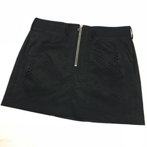 Alexander Wang Black Front Zip Pocket Skirt sz 2